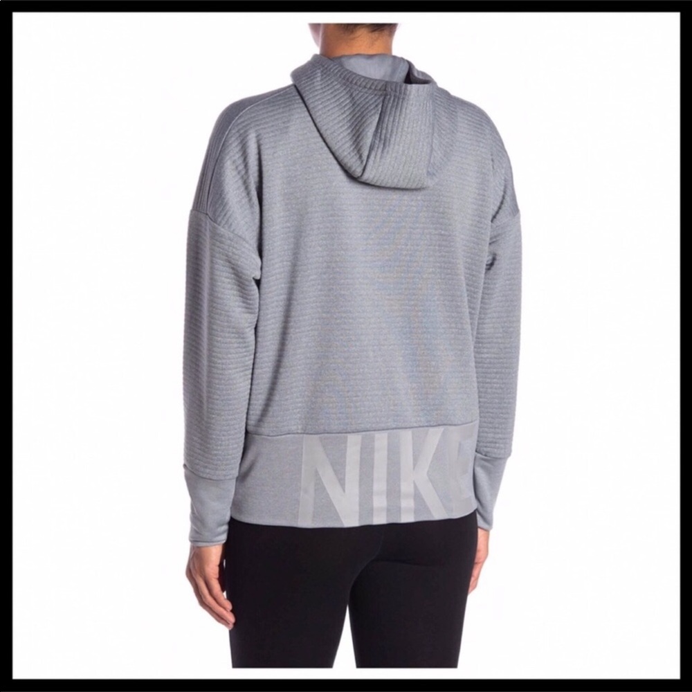 NIKE GREY HOODIE ZIP UP FRONT HOODED JACKET A2C - Picture 2 of 8